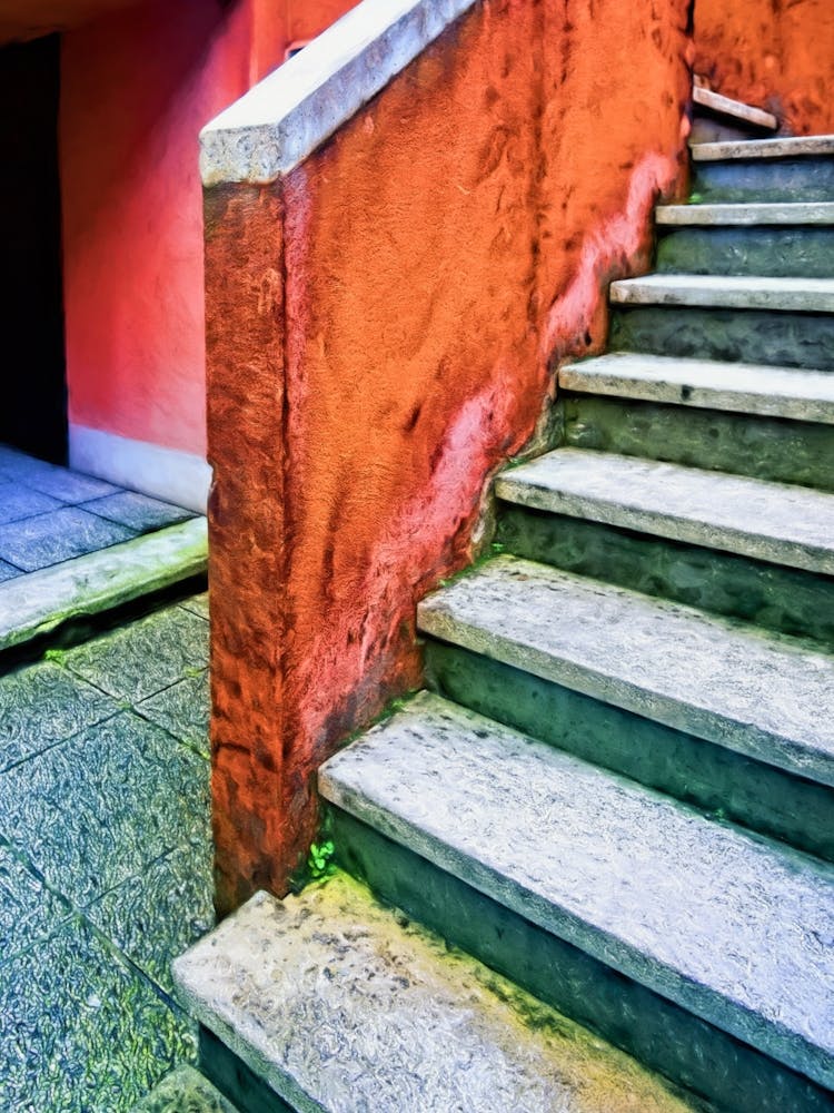Colourful Staircase Of Venice