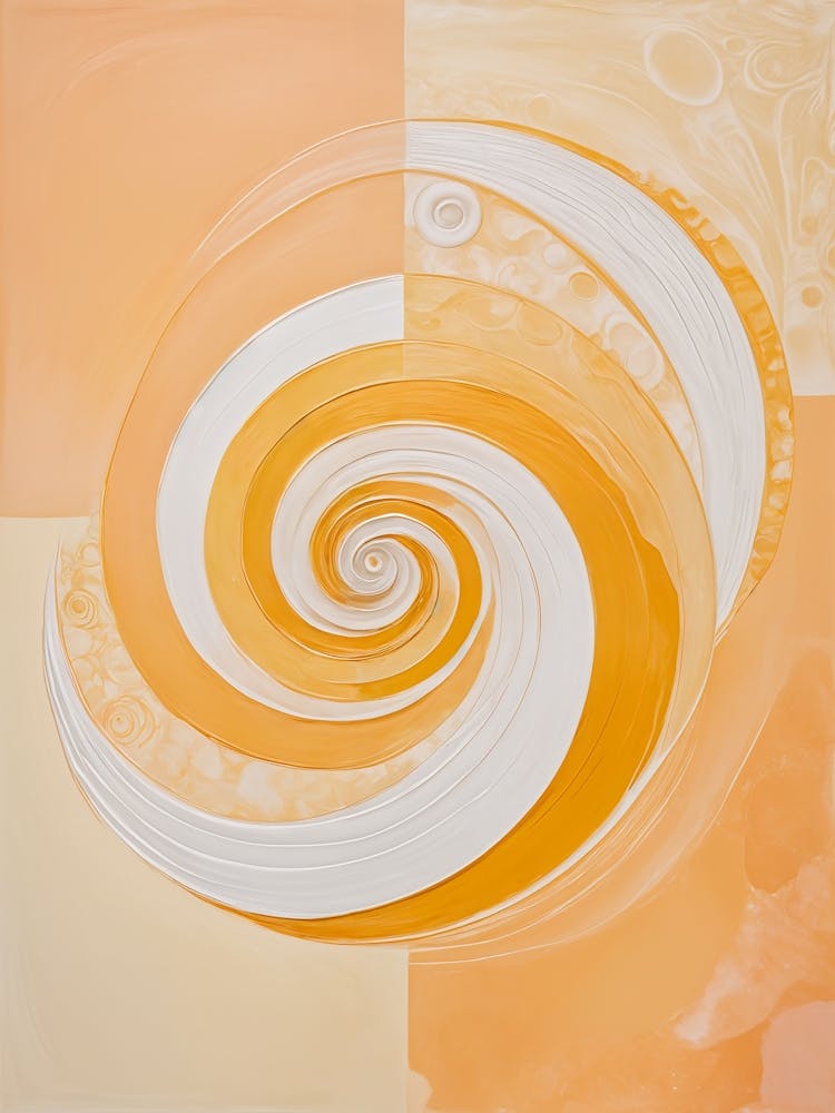 Abstract Spiral In Orange no1