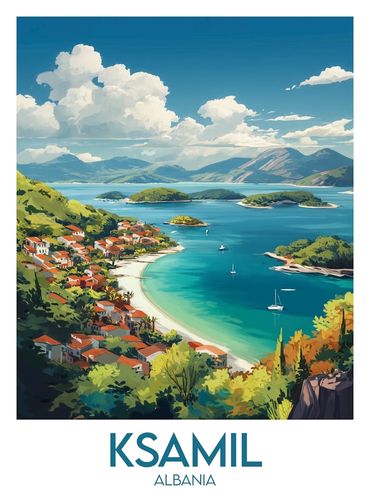 Affiche de voyage Ksamil