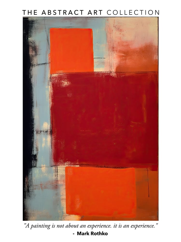 Red Tones Abstract Rothko Quote 2 Exhibition Poster