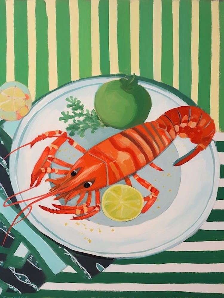 Lobster Italian Still Life Painting