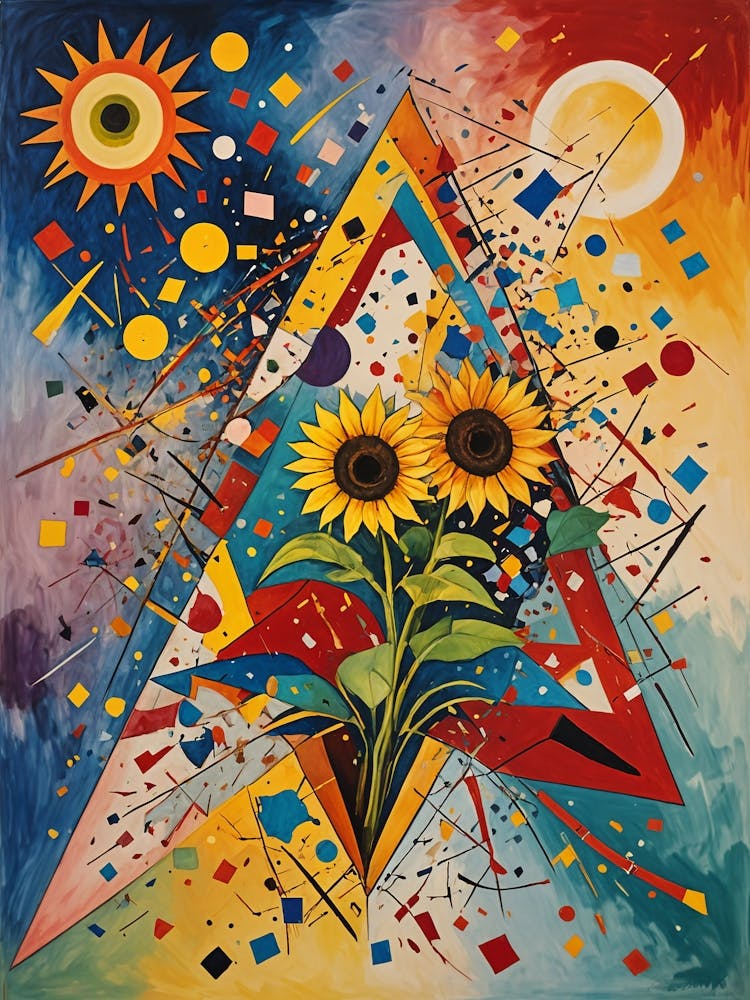 Rainbow Sunflowers no2