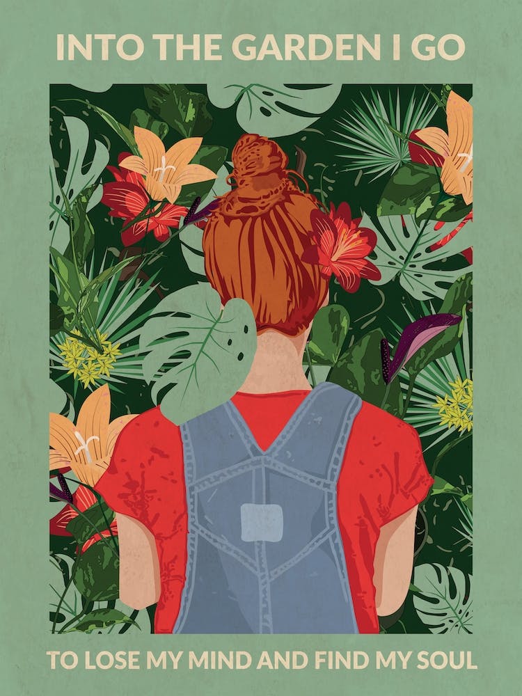 Into The Garden (Redhead & Light Green)