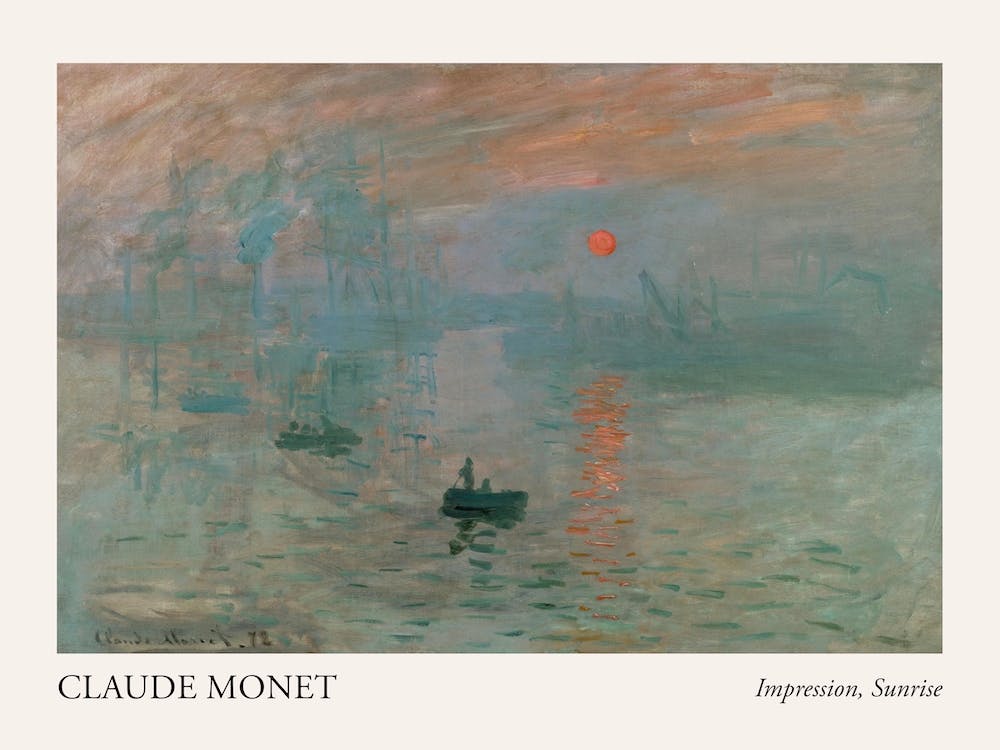 Impression, Sunrise, Claude Monet Poster