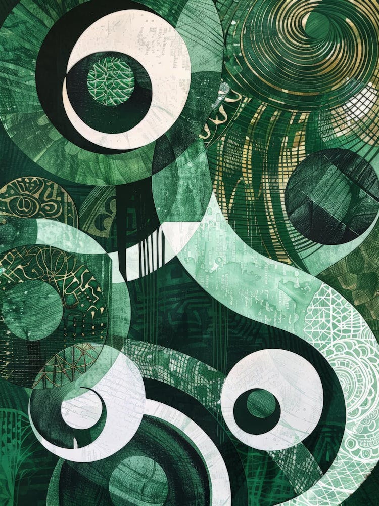 Abstract Green Painting