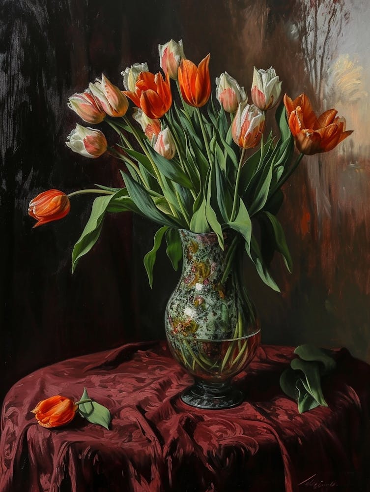 Baroque Floral Still Life Tulip 3