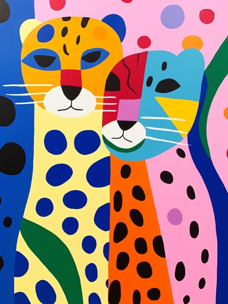 Colourful Kids Animal Art Jaguar 2