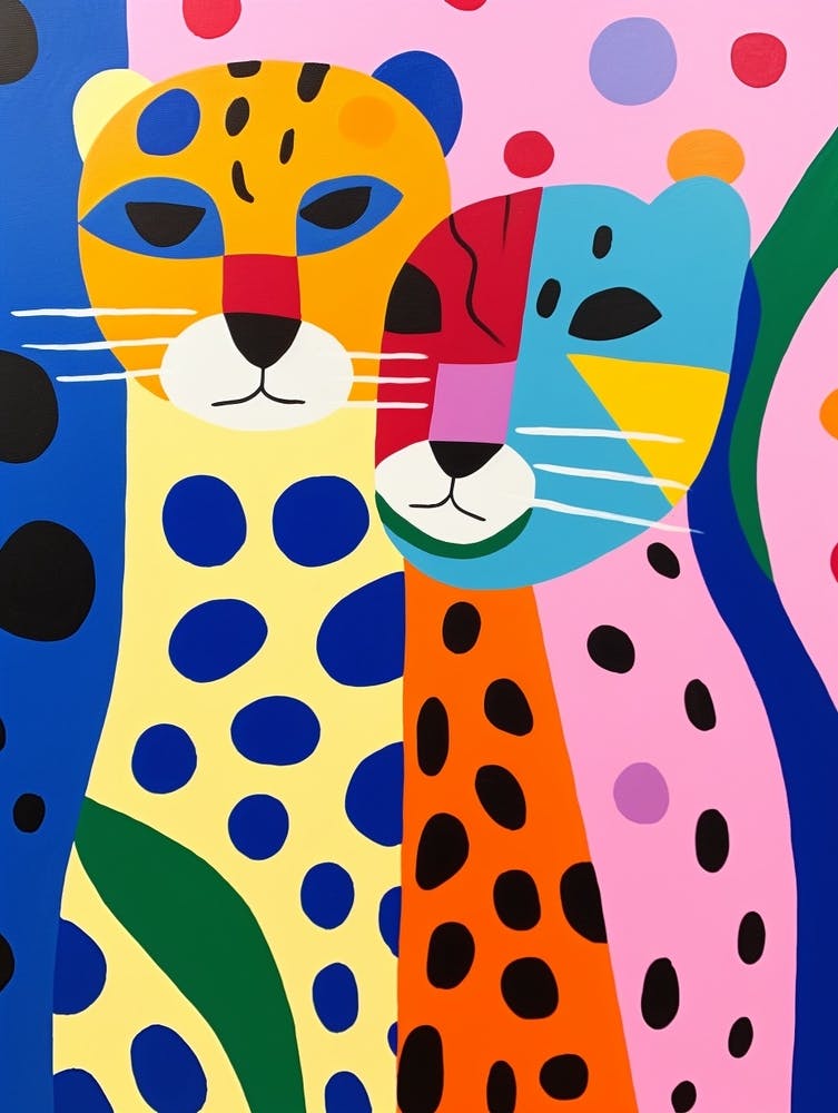 Colourful Kids Animal Art Jaguar 2