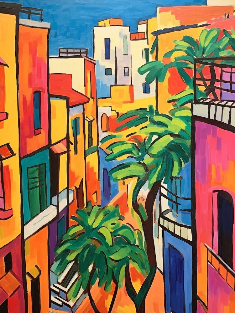 Beirut Lebanon 4 Fauvist Painting