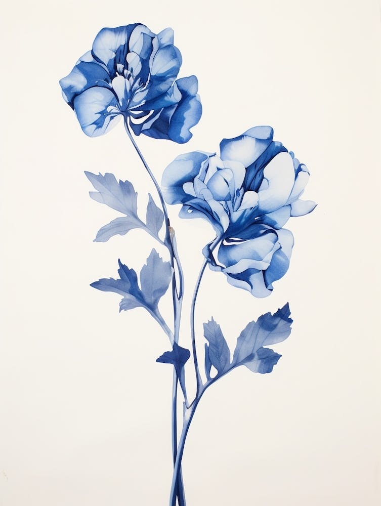 Blue Botanical Freesia 1