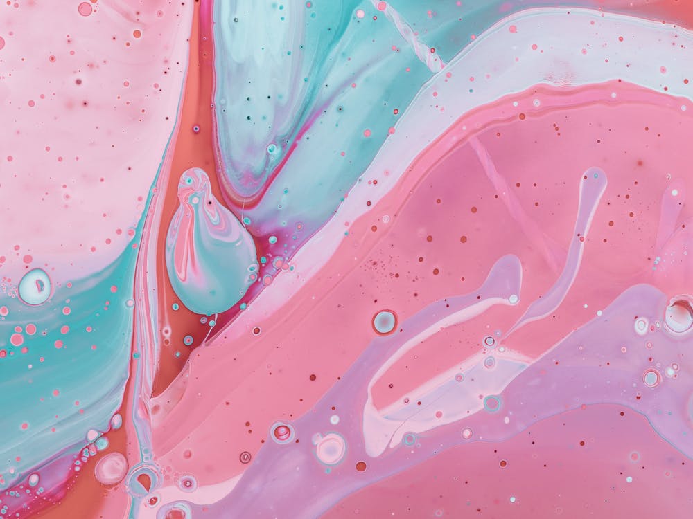 Pink And Blue Abstract Painting 1