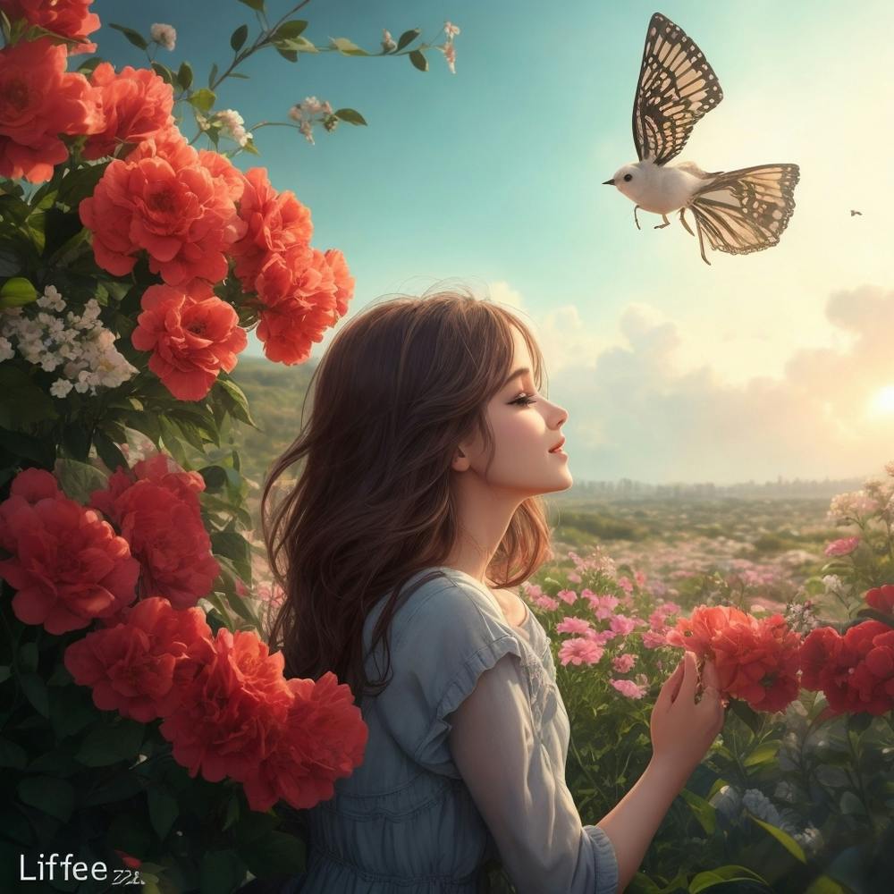 Girl With A Bird