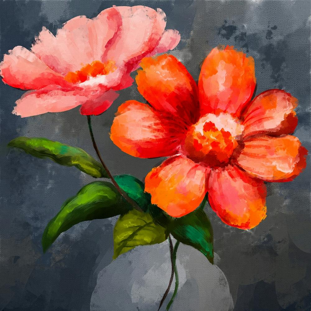 Rosa Orange Blumen 1