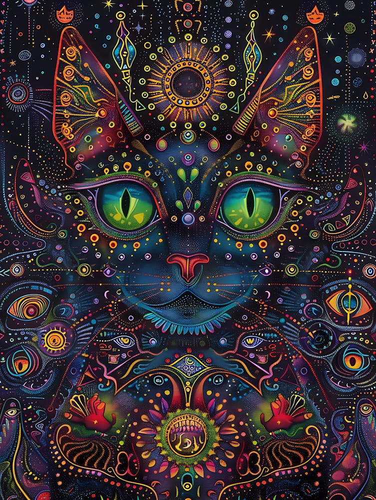 Psychedelic Cat 10