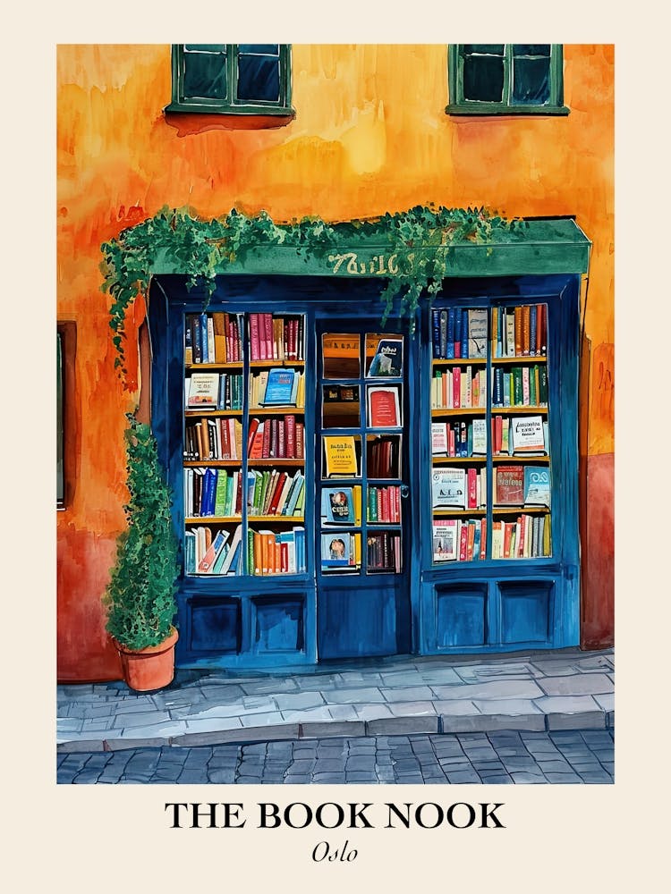 Oslo Book Nook Bookshop 4 Poster