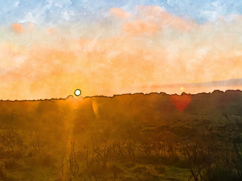 Sunset Over Dartmoor