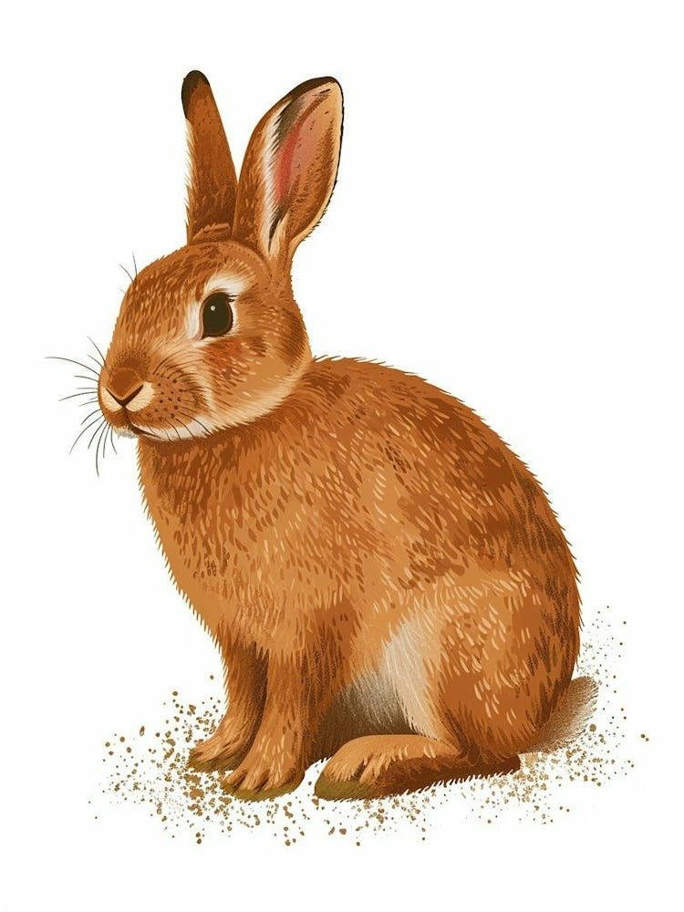 Cinnamon Rabbit Nursery Illustration 2