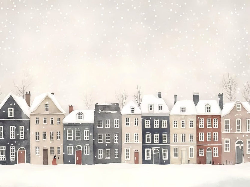 Copenhagen Illustration Winter Copenhagen Print Denmark Illustration Snow Copenhagen Poster Danish Art Winter Wall Art Copenhagen Gift
