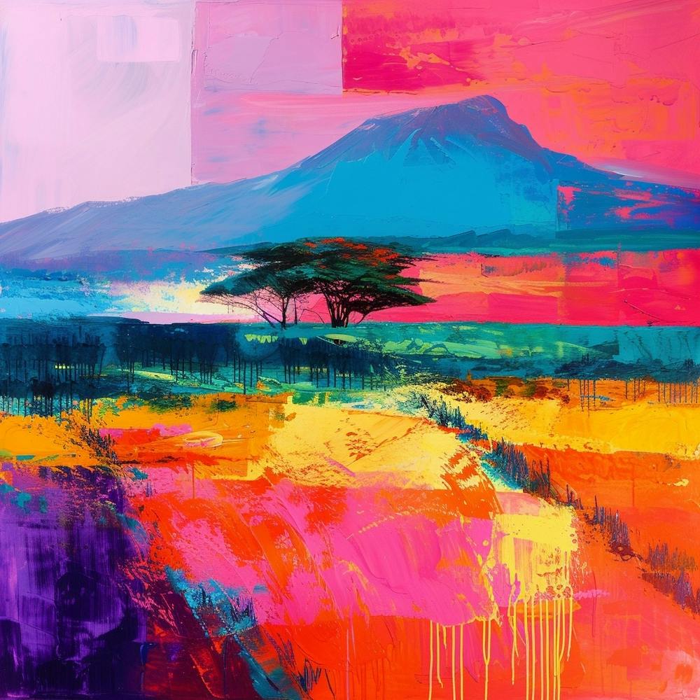 Abstract Travel Collection Mount Kilimanjaro Tanzania 3