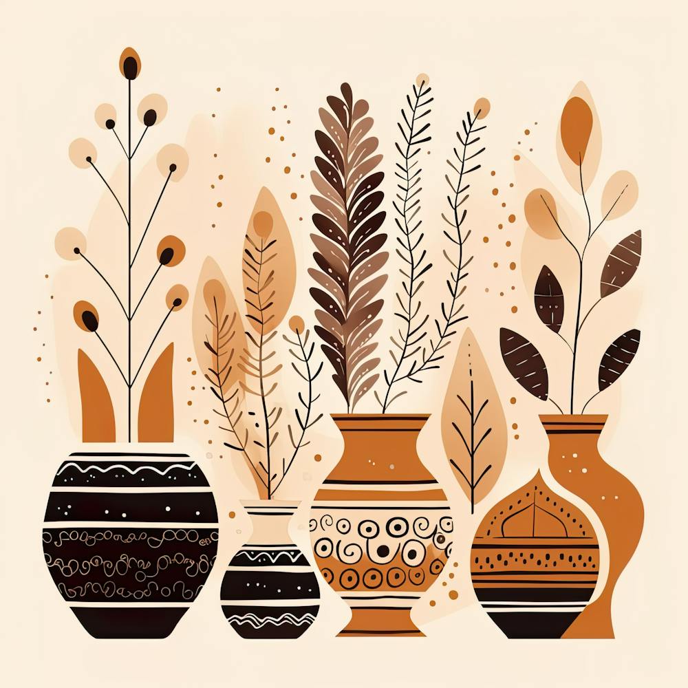 Flower Arrangement In Vases