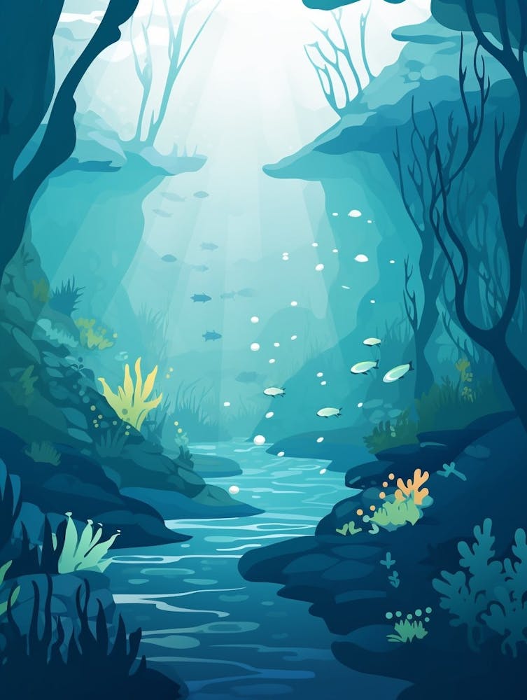 Underwater Abstract Minimalist 8