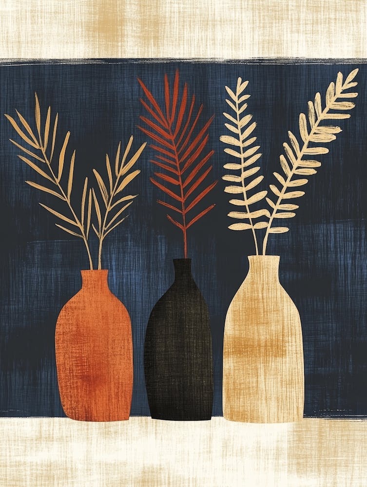 Three Vases Canvas Print