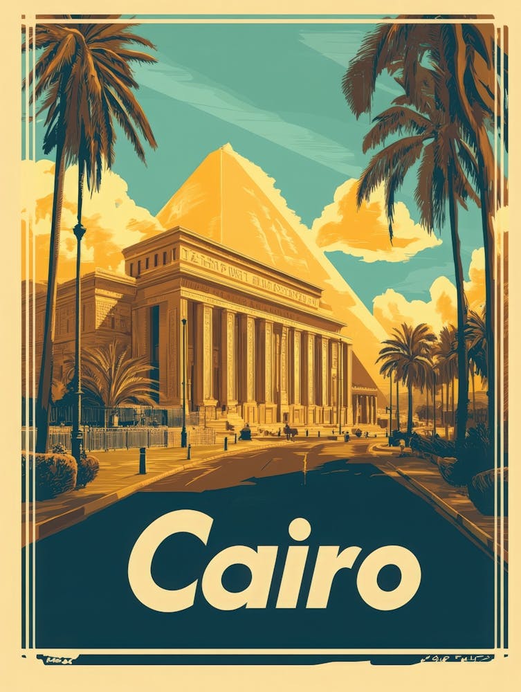 Aihrgdesign A Retro Travel Poster For Cairo Featuring The Gra Edf1d7ce 85c1 4b3b A4e8 25ce29f06492 1