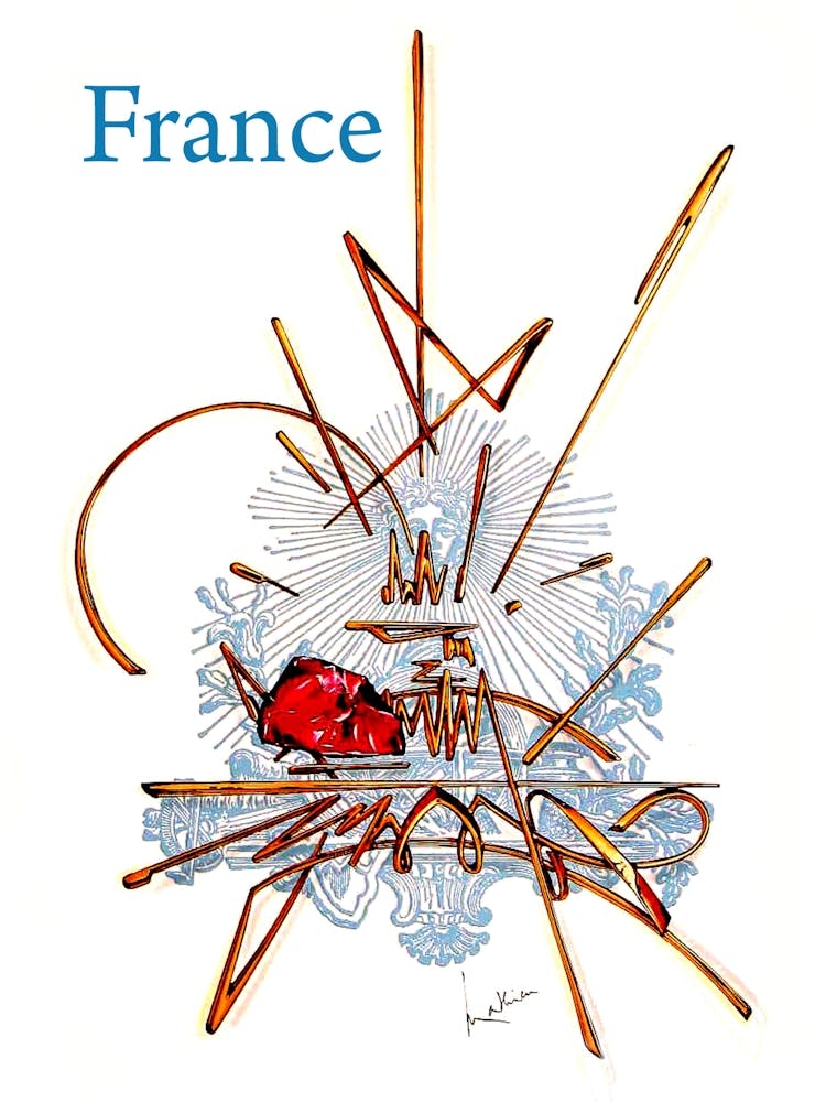 France, Vintage-Reiseplakat