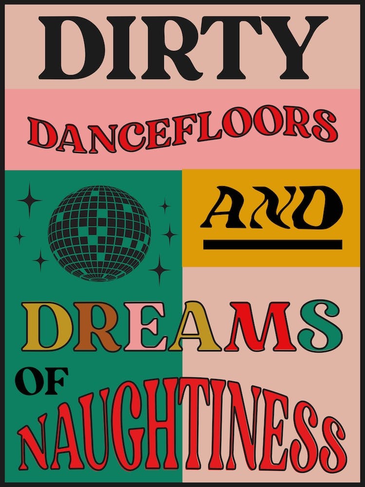 Dirty Dancefloors Pink & Green