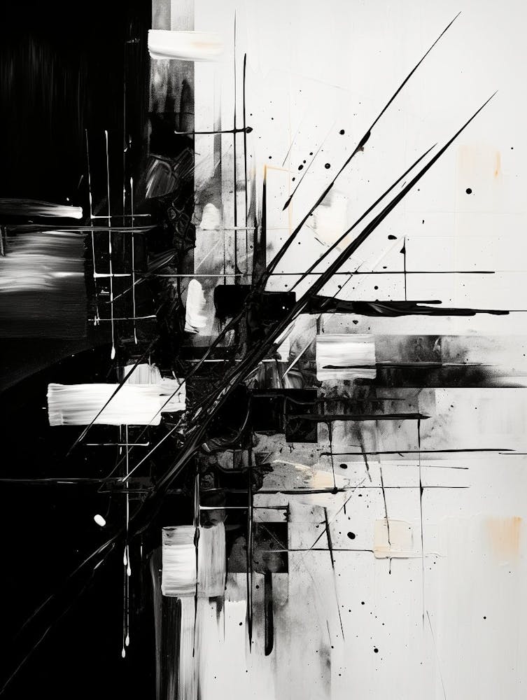 Enigmatic Encounter Abstract Black And White 2