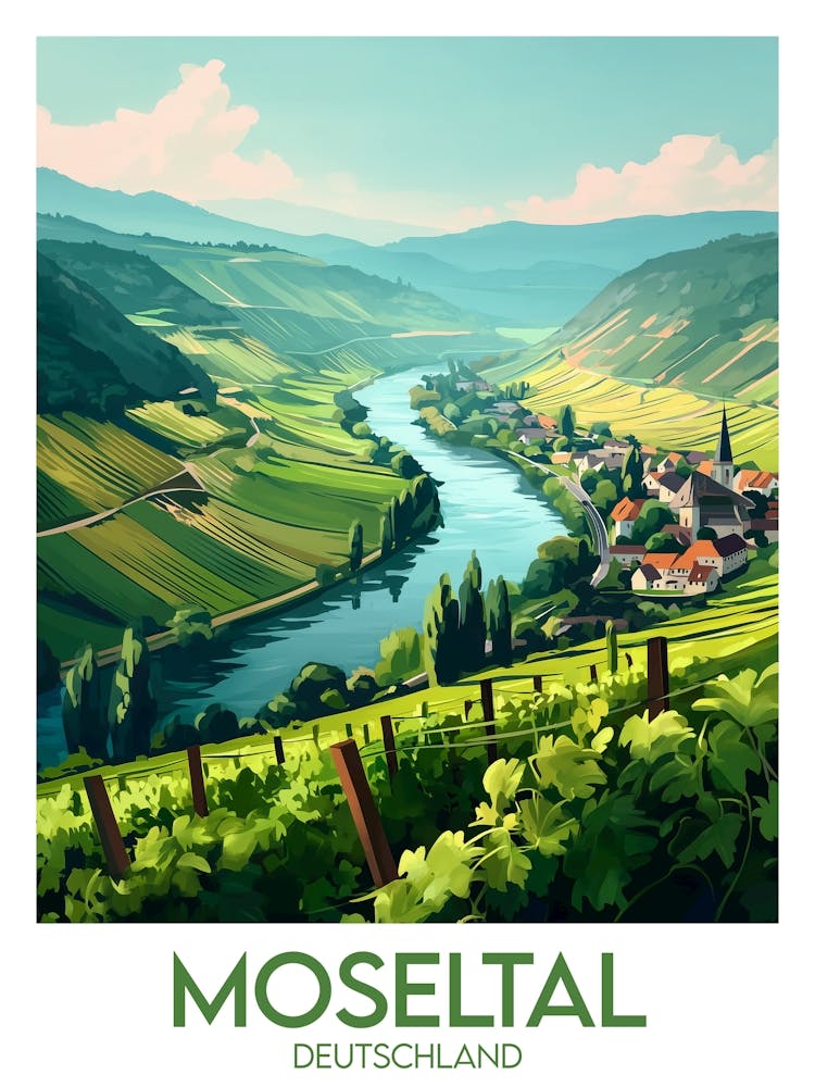 Affiche de voyage Moseltal