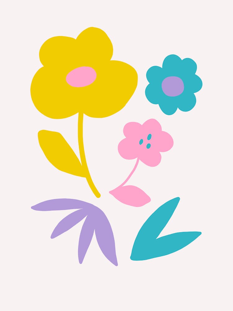 Flowers On A White Background 1