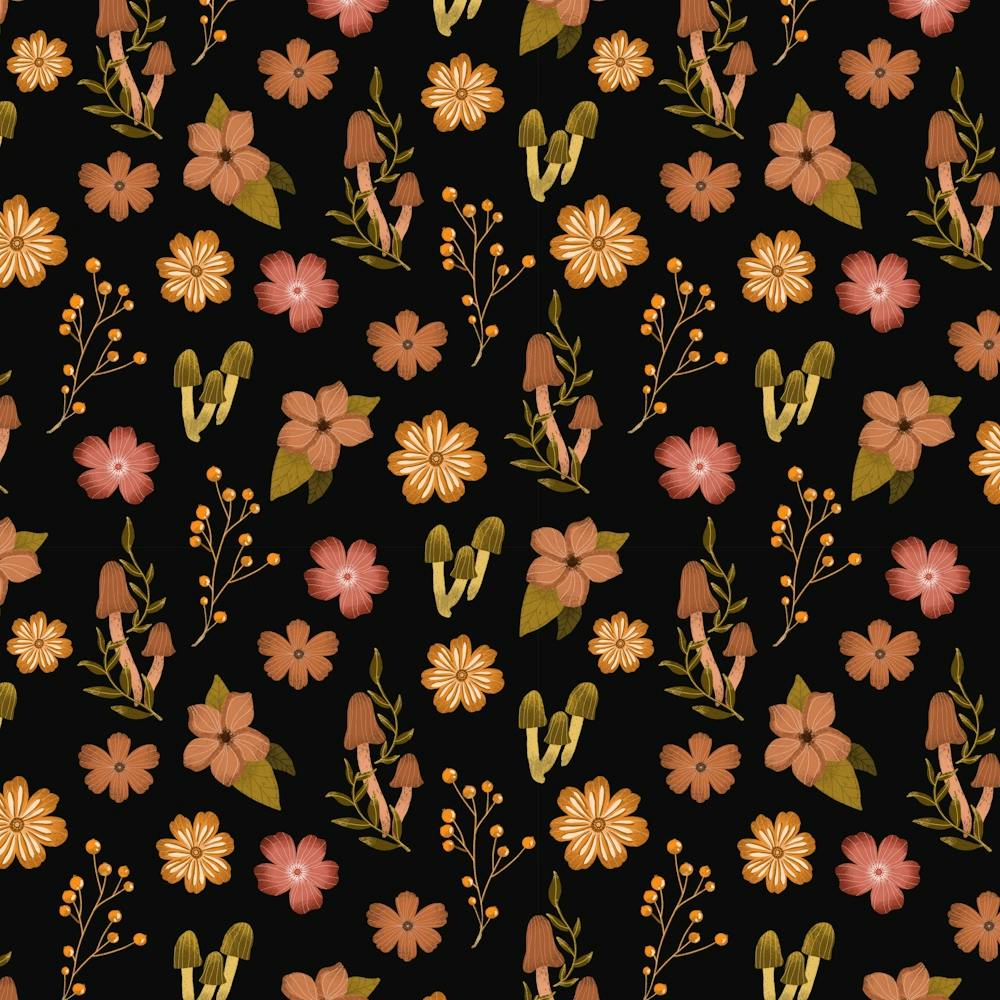 Summer flower seamless pattern