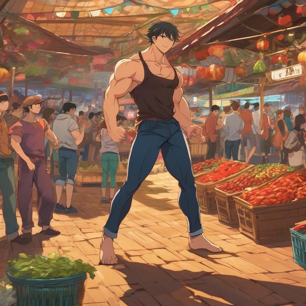 Man In A Market