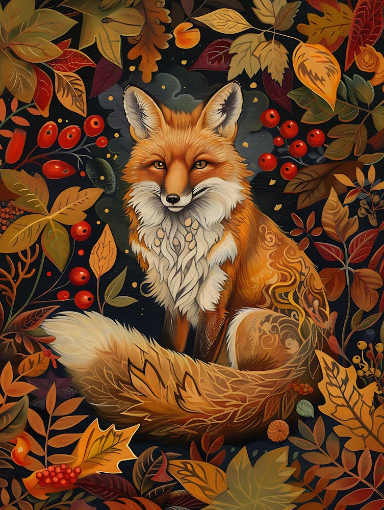 Solitary Fox In The Autumn 13