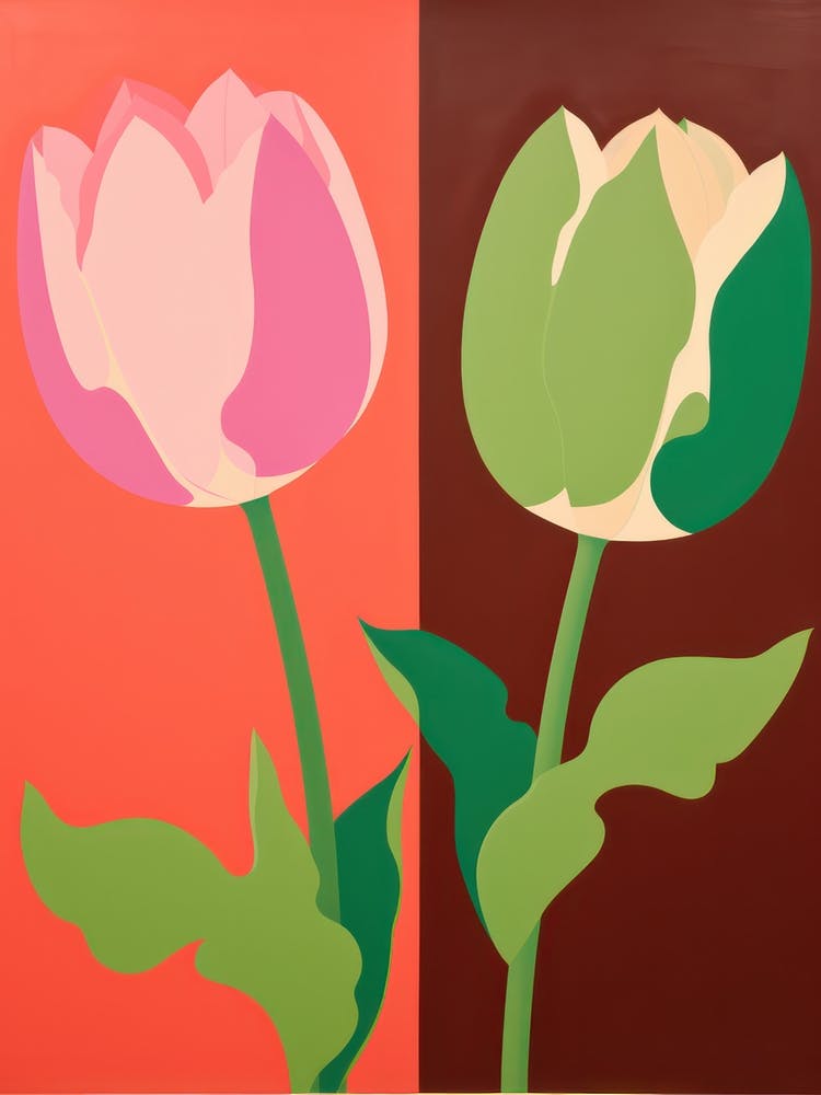 Tulips Flower Big Bold Illustration 1