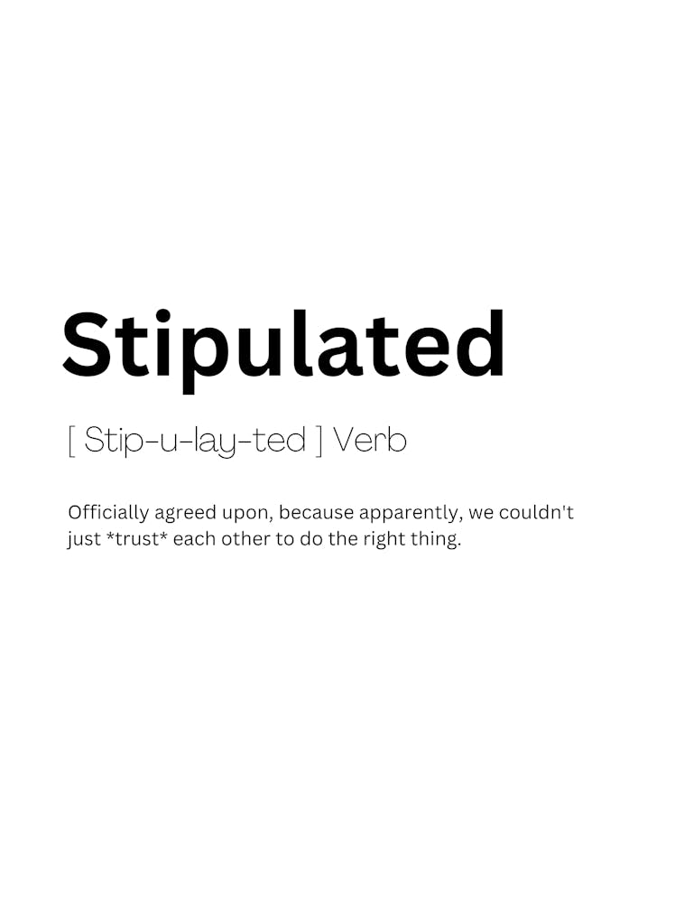 Stipulated Definition Meaning
