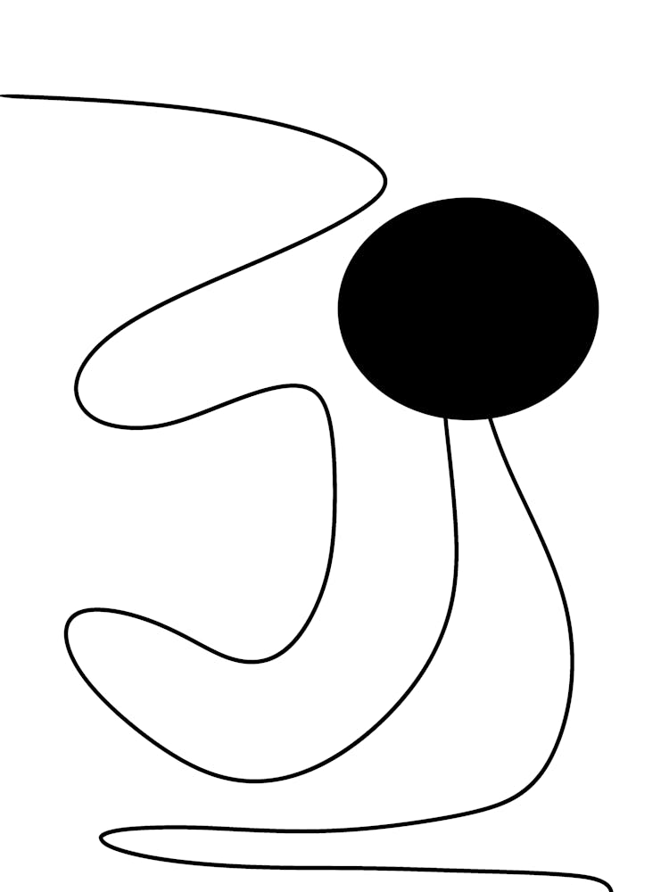 Minimal Landscape Abstract with Circle