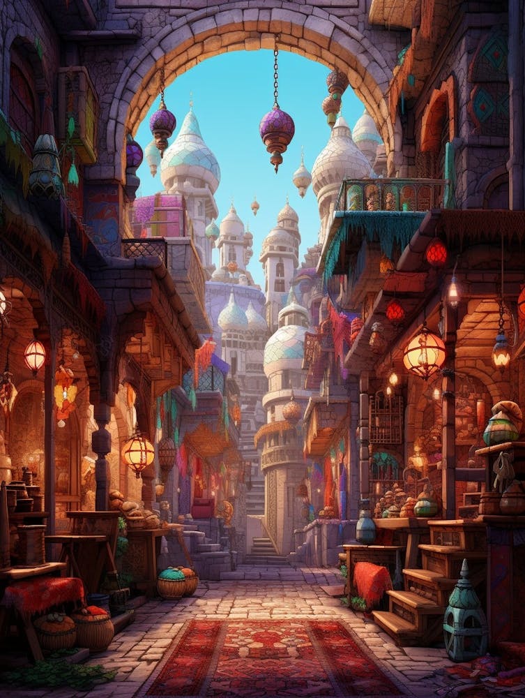 Grand Bazaar Kapal Pixel Art 7