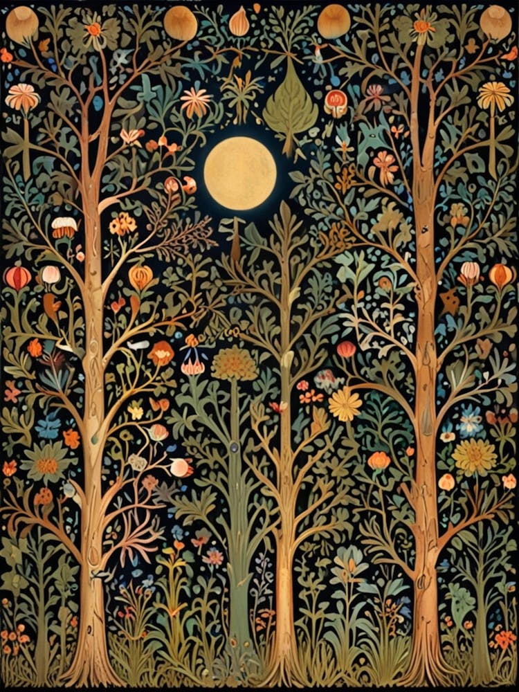 William Morris Moon In The Forest 38