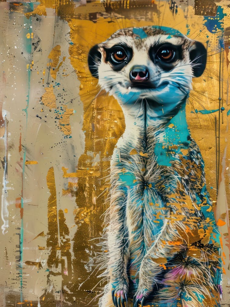 Meerkat Gold Effect Collage 3