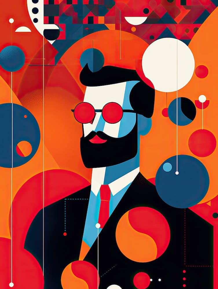 Man In A Suit, abstract minimalism