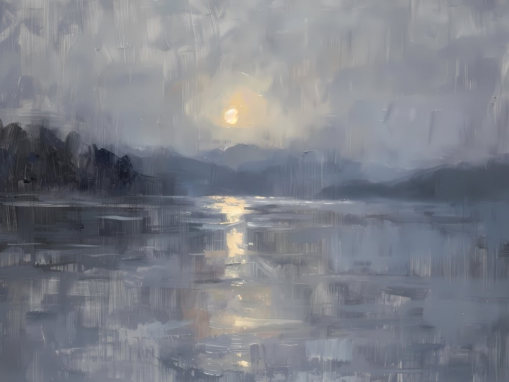 Mondlicht Über Dem See 1