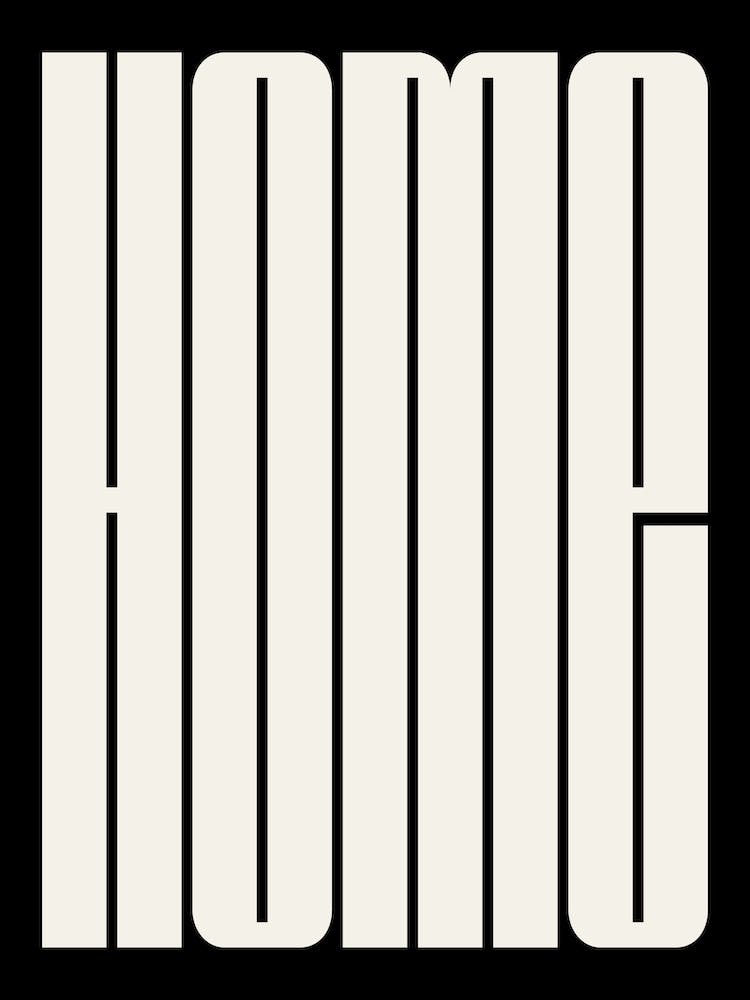 Black Typographic Home