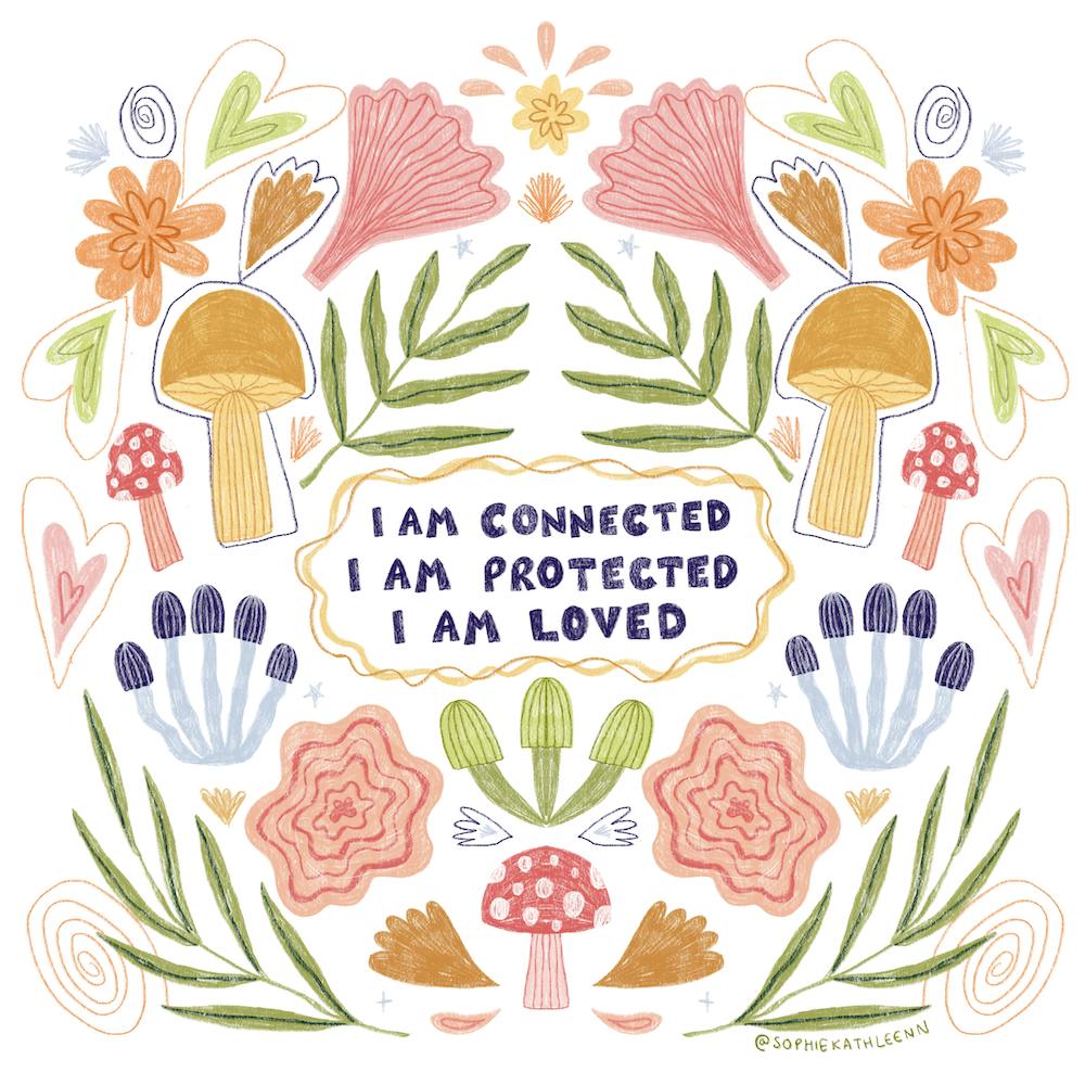 I am connected affirmation print