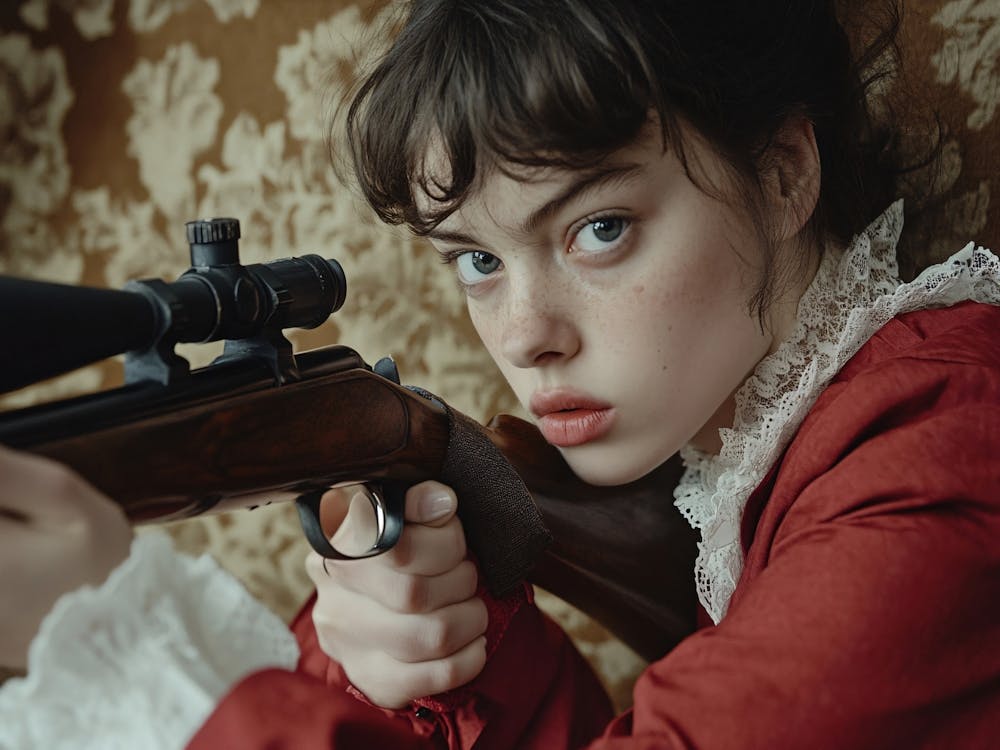 Badass Girl With A Rifle