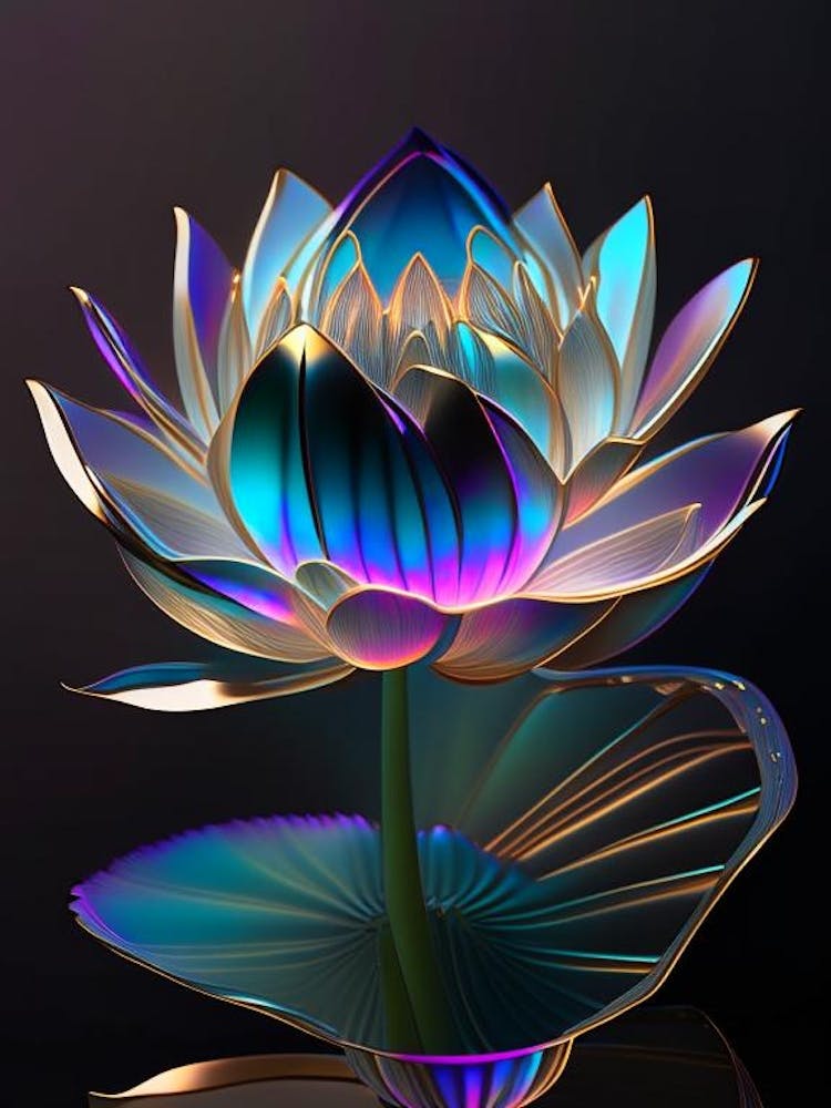 Amerikanischer Lotus Holografisch 2
