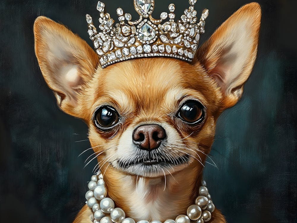 Chihuahua In Crown And Pearls 3