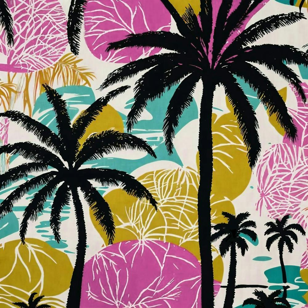 Tropical Palm Tree Composition