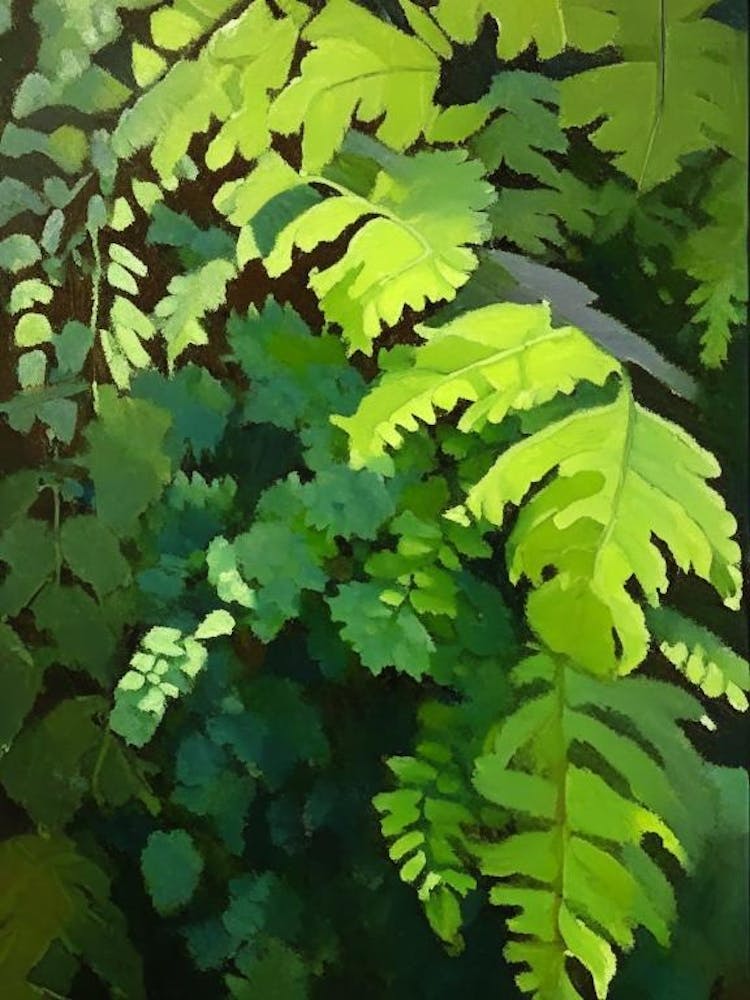 Maidenhair Fern Cézanne Style